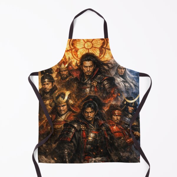 Item preview, Seven Warlords of the Sengoku Flame — Legendary Samurai Portrait designed and sold by Mori-no-Akari.