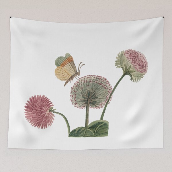 Item preview, Antique Butterfly and Flowers designed and sold by Mad-by-The-O.
