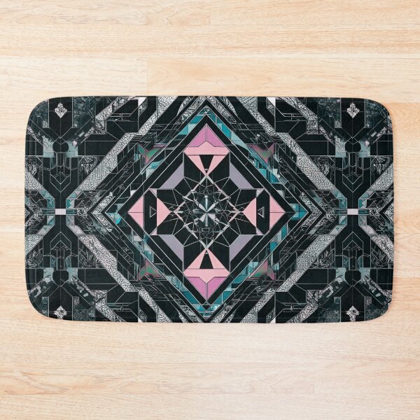Item preview, Dark Geometric: Cyberpunk Crystal Bloom designed and sold by mxztar.