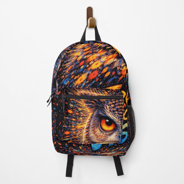 Item preview, Trust Your Vision – Neon Owl Cyberpunk Art with Inspirational Quote designed and sold by kastabembe.