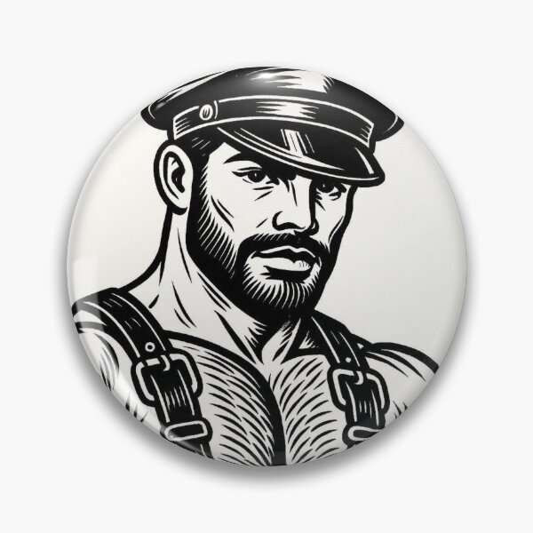 Item preview, Gay Leather Daddy Pride Tatoo Splash Tom of Finland Tribute Gay Leather Pride Graphic Design designed and sold by ItsAKinkThing.