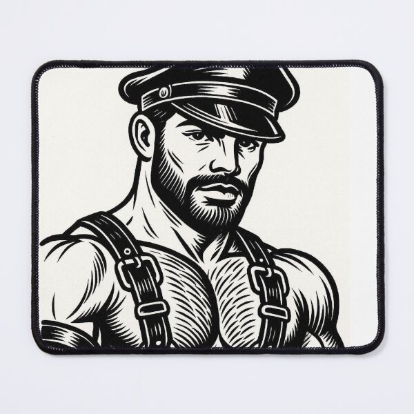 Item preview, Gay Leather Daddy Pride Tatoo Splash Tom of Finland Tribute Gay Leather Pride Graphic Design designed and sold by ItsAKinkThing.