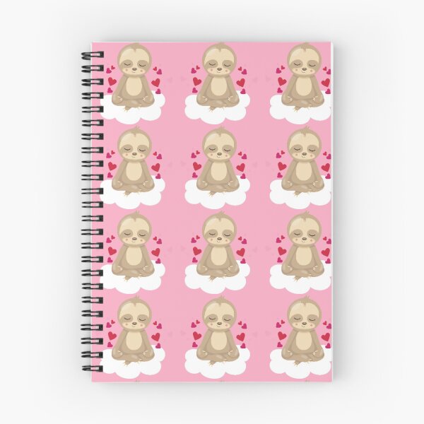 Item preview, Cute Meditating Sloth on Cloud Heart Pattern Tote Bag designed and sold by FestivityFinds.
