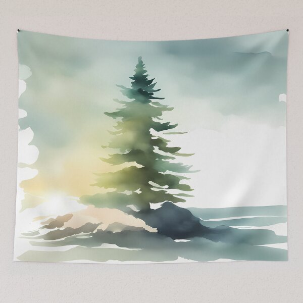 Item preview, Fir Tree on Ocean Beach designed and sold by CalmnessbyChoice.
