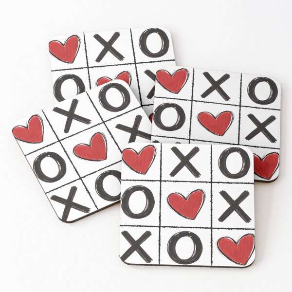 Item preview, Valentine Tic Tac Toe Valentines Day Retro Heart Game designed and sold by Starry Night Creative Art.