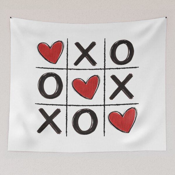 Item preview, Valentine Tic Tac Toe Valentines Day Retro Heart Game designed and sold by Starry Night Creative Art.
