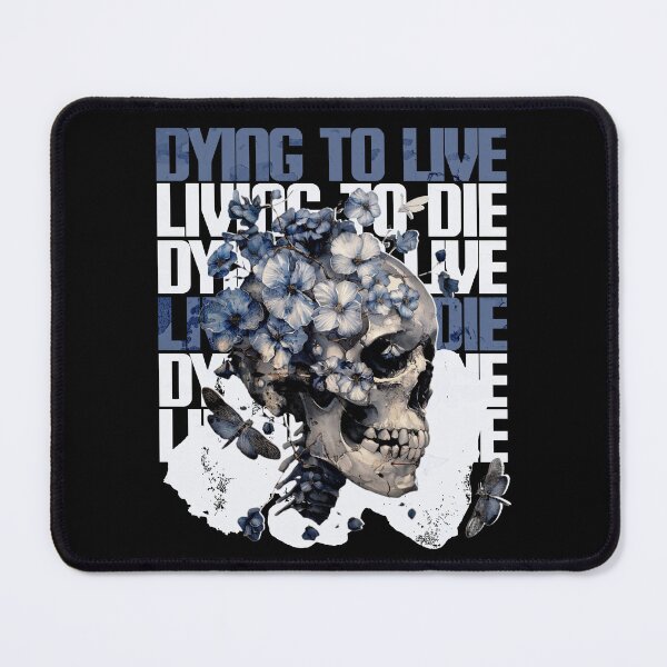 Item preview, Dying to Live Floral Skull Graphic - Gothic Memento Mori Aesthetic designed and sold by justyna-s28.