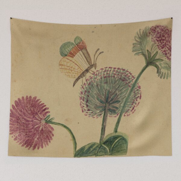 Item preview, Antique Butterfly and Flowers designed and sold by Mad-by-The-O.