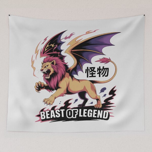 Item preview, Beast of Legend Manticore Chimera Otaku Art Style designed and sold by SplashTastic.