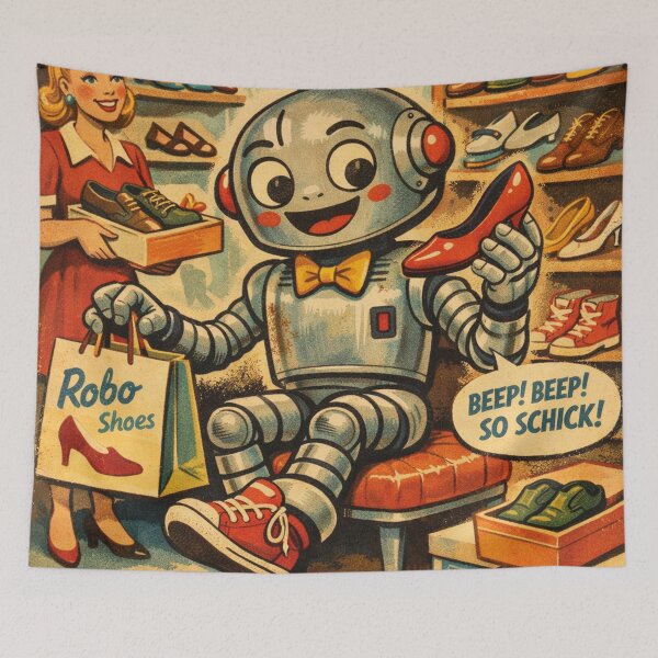 Item preview, Beep Beep So Chic – Retro Robot Shoes Shop designed and sold by Mauswohn.