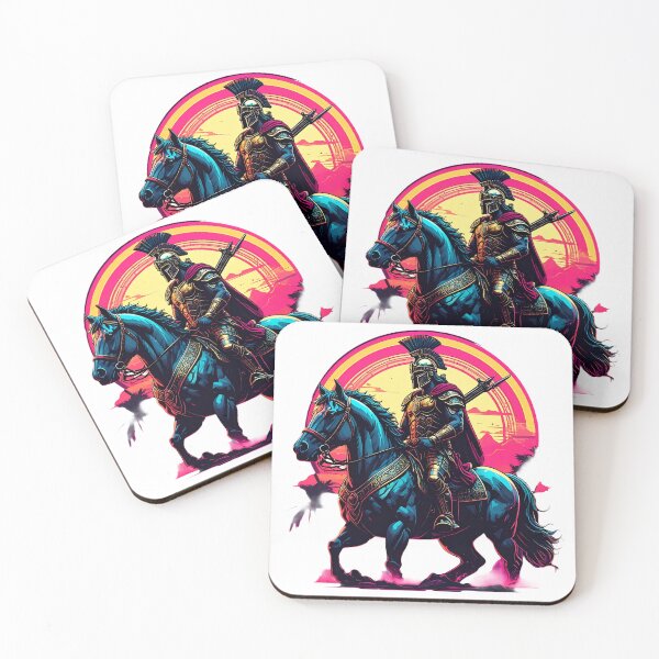 Item preview, Cyberpunk Spartan Warrior - Ancient Greek Synthwave Aesthetic Art designed and sold by BounoWorld.