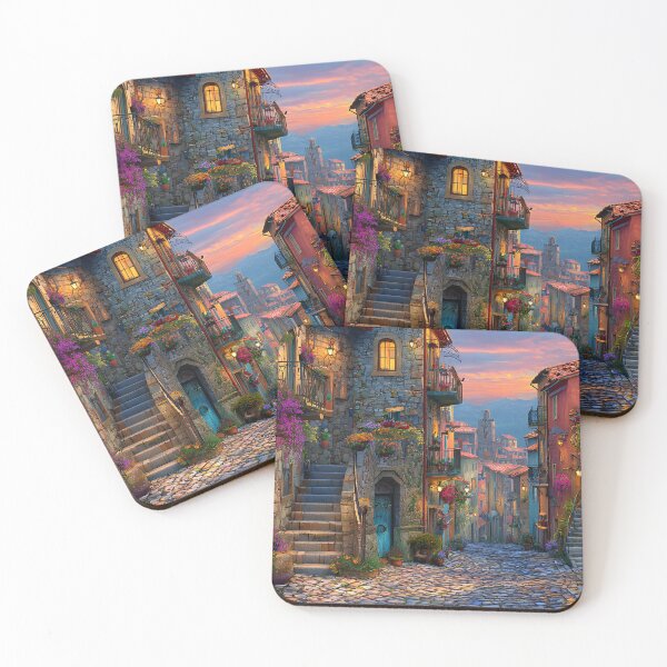 Item preview, Charming Cobblestone Street at Sunset in Italy designed and sold by Artessie.