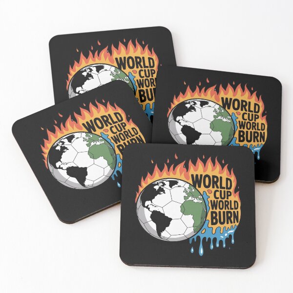 Item preview, World Cup World Burn – Climate Satire Soccer Design  designed and sold by Karlas-things.
