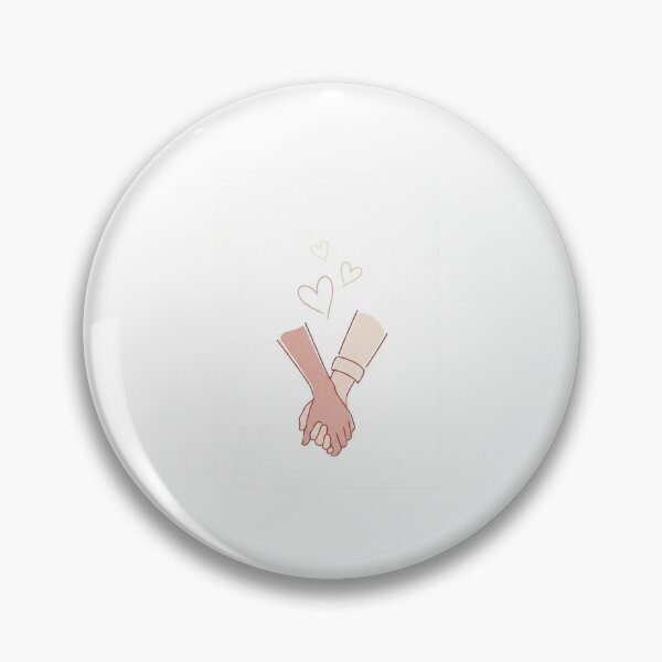 Item preview, "Interracial Holding Hands with Hearts - Diverse Romantic Illustration" designed and sold by Chuahan_Arts.