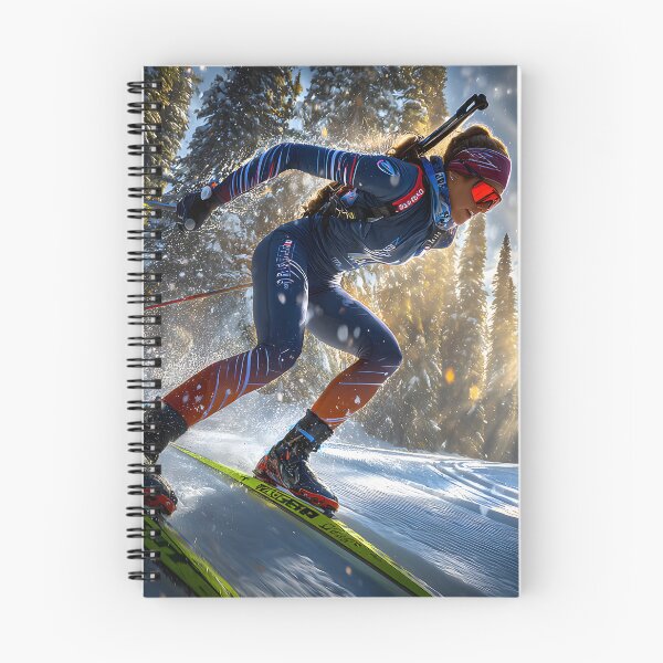 Item preview, Dynamic Skier in Snowy Forest Setting on Skis designed and sold by Artessie.