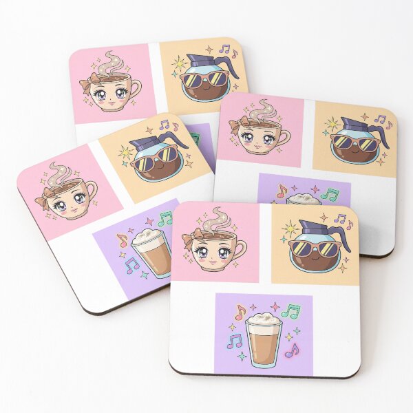 Item preview, ​Adorable Kawaii Coffee and Beverage Character Set designed and sold by NonditStudio.