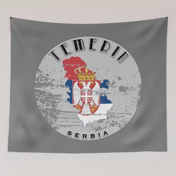 Item preview, Temerin Serbia Flag Worn  designed and sold by World Designs.