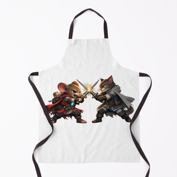 Item preview, Fantasy Zippy Mouse vs Cat Sword Duel Graphic Tee designed and sold by Zippy Creation.