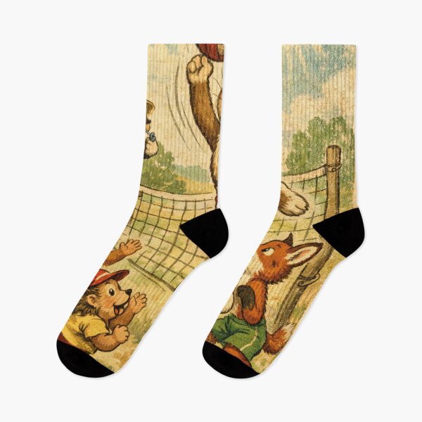 Item preview, Forest animals playing volleyball – Cute retro summer design designed and sold by Mauswohn.