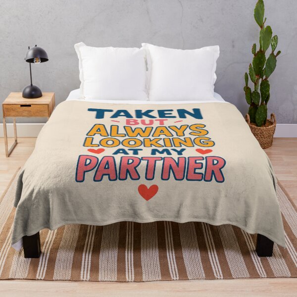 Item preview, Taken But Always Looking At My Partner Humor Couple Valentine's Day designed and sold by Lyvion design.