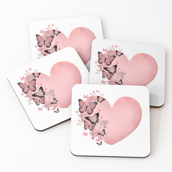Item preview, Pink Butterfly Heart Love Illustration designed and sold by Deep-Fold.