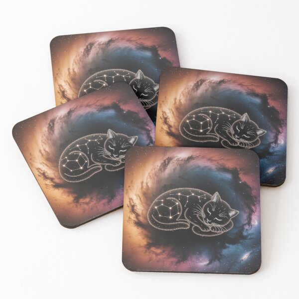 Item preview, Cat Constellation – Cosmic Cute Star Art designed and sold by Thompika.