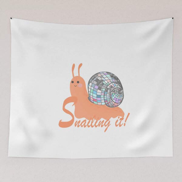 Item preview, Snailing It! – Colorful snail with disco ball shell designed and sold by marlenamyr.