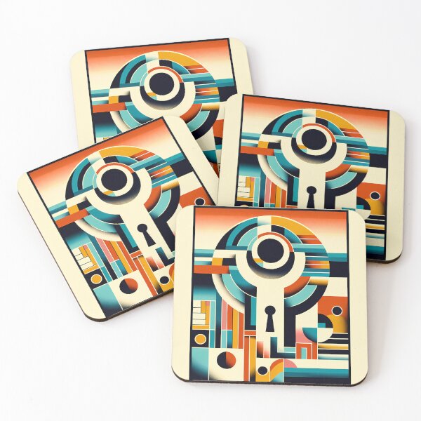 Item preview, Geometric Keyhole Letterform Abstract designed and sold by InkSmithery.