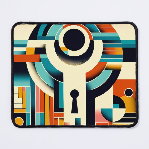 Item preview, Geometric Keyhole Letterform Abstract designed and sold by InkSmithery.