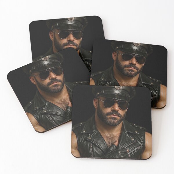 Item preview, Vintage Gay Leather Daddy Biker Hyperrealism Gay Pride Graphic Design designed and sold by ItsAKinkThing.