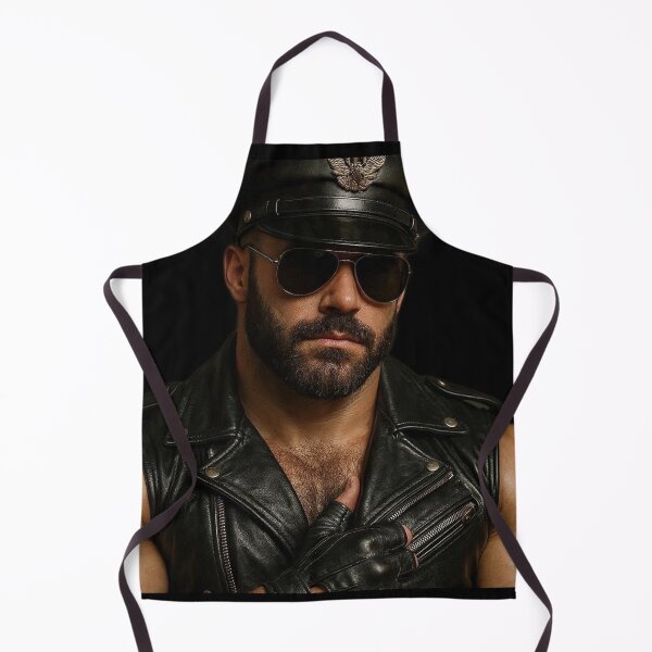 Item preview, Vintage Gay Leather Daddy Biker Hyperrealism Gay Pride Graphic Design designed and sold by ItsAKinkThing.