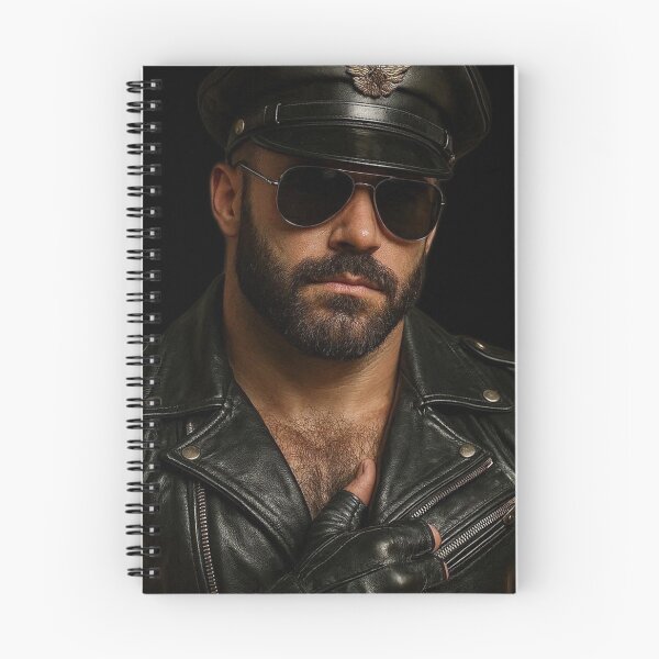 Item preview, Vintage Gay Leather Daddy Biker Hyperrealism Gay Pride Graphic Design designed and sold by ItsAKinkThing.