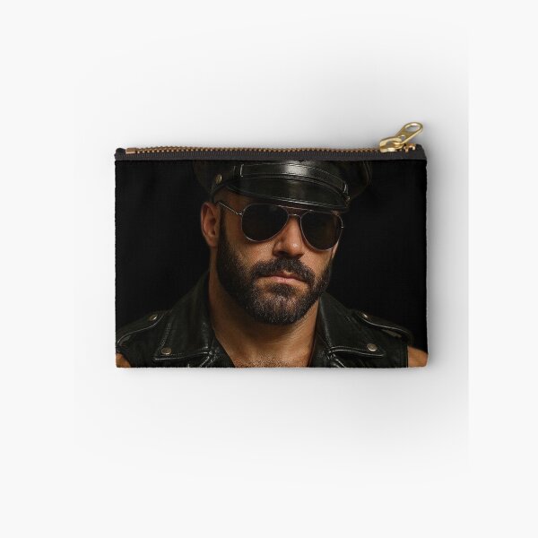 Item preview, Vintage Gay Leather Daddy Biker Hyperrealism Gay Pride Graphic Design designed and sold by ItsAKinkThing.