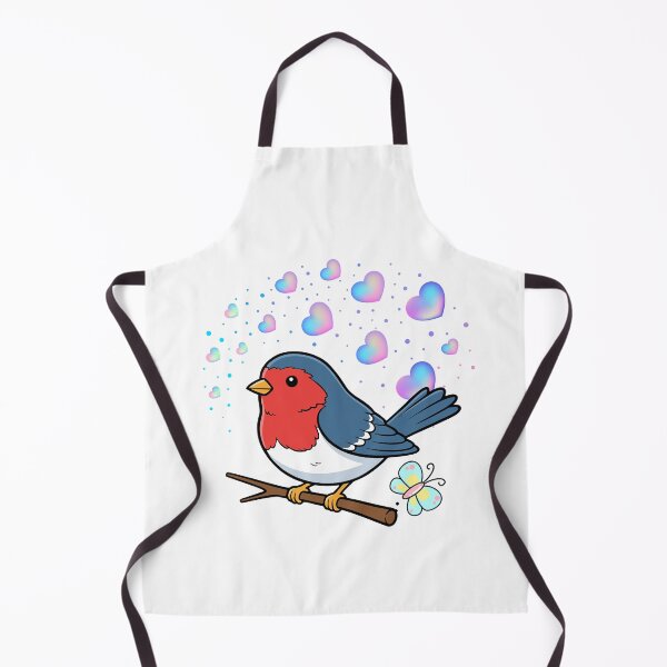 Item preview, Whimsical Songbird - Cute Bird with Iridescent Hearts and Butterfly designed and sold by Love3Happy.