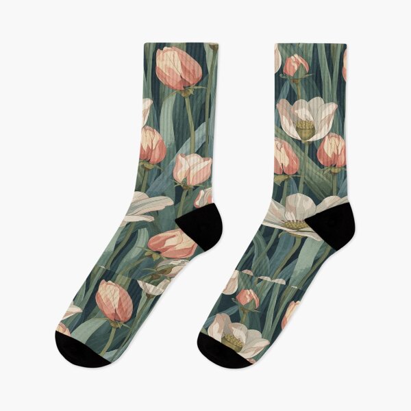 Item preview, Minimal Flower Bud Pattern in Soft Pastels designed and sold by mari0n980.
