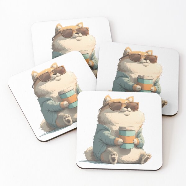 Item preview, Cool Sunglasses Pup With Latte designed and sold by Beachy Beasts.