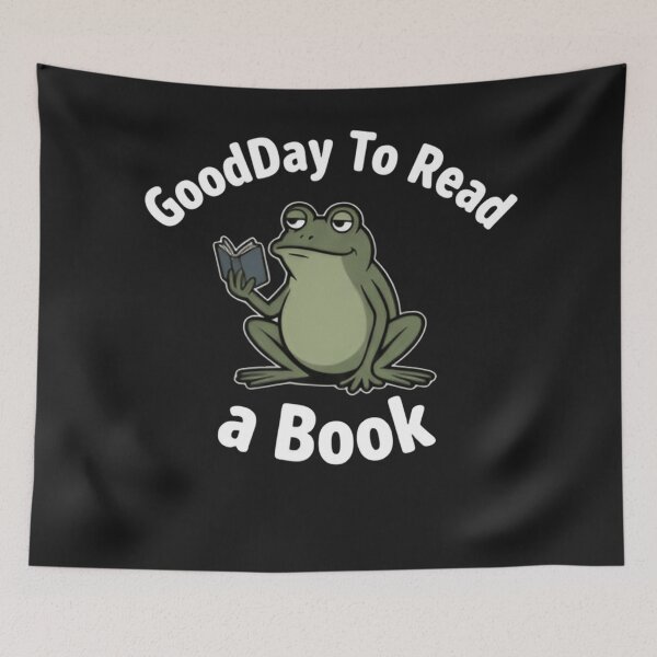 Item preview, Cute Frog Reading Book T-Shirt | Cozy Book Lover Frog Illustration Funny Animal Reader Tee designed and sold by ZyxDes.