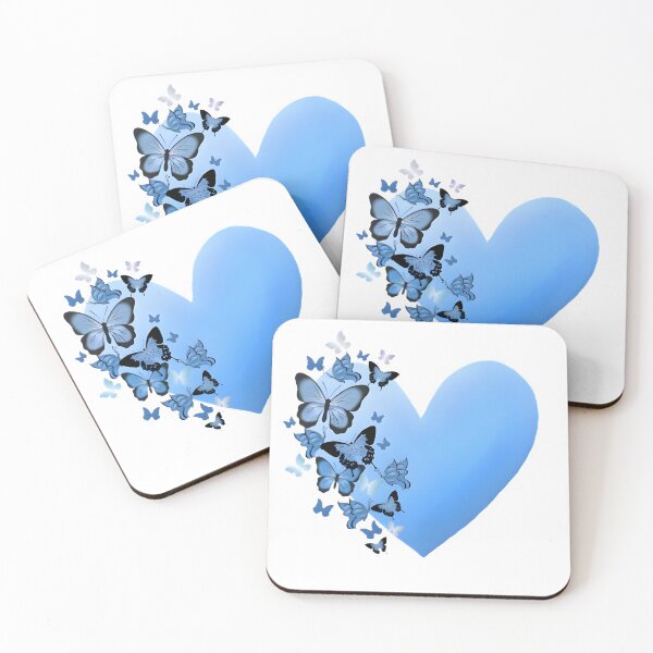 Item preview, Blue Butterfly Heart Love Illustration designed and sold by Deep-Fold.