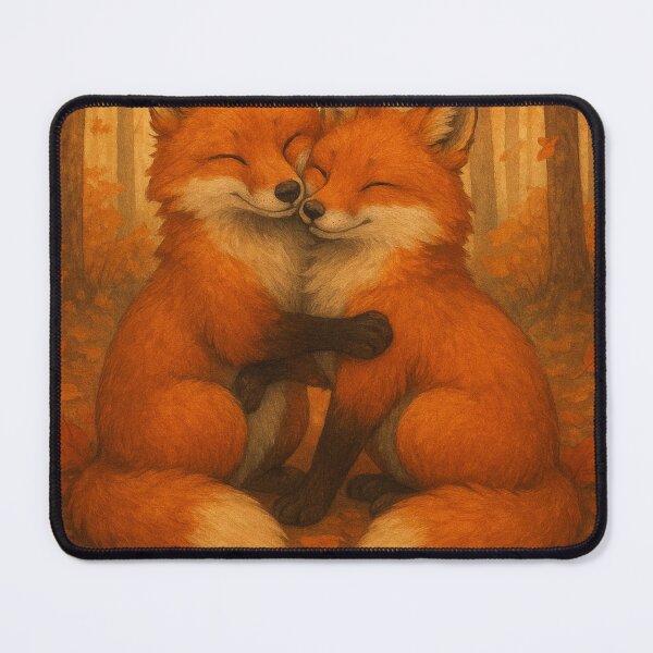 Item preview, Fox-Ever Together Foxes in Love Autumn Cute Quote Couple designed and sold by Lyvion design.