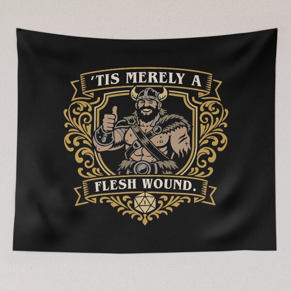 Item preview, Tis Merely a Flesh Wound Funny Barbarian designed and sold by pixeptional.