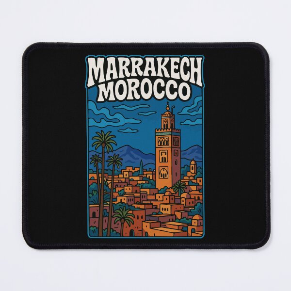 Item preview, Marrakech Morocco Retro Cityscape designed and sold by TomFrontierArt.
