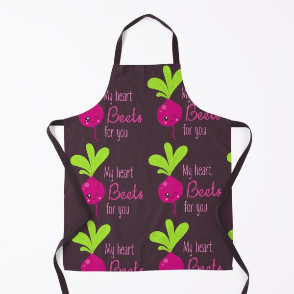 Item preview, My Heart Beets for You Cute Valentine Aprons designed and sold by FestivityFinds.