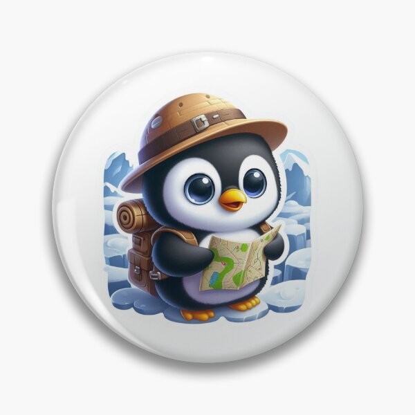 Item preview, Adventurer Penguin With Map designed and sold by funjaan.