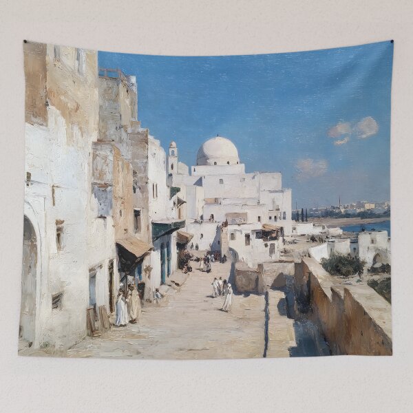 Item preview, Impressionist painting of Tunis around 1900 designed and sold by Karabooki.