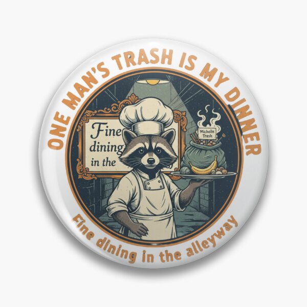 Item preview, Funny Raccoon Chef – Trash Panda Fine Dining 90s Vintage Bootleg Art designed and sold by FakeJoo.