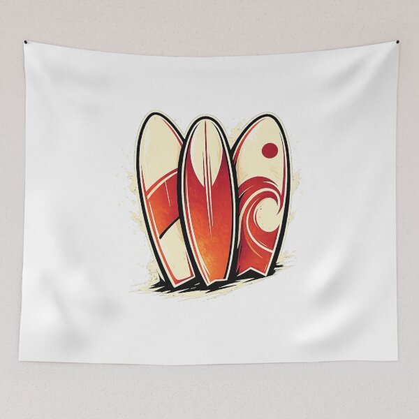 Item preview, Stylized Surfboard Trio Illustration designed and sold by Motiva100.
