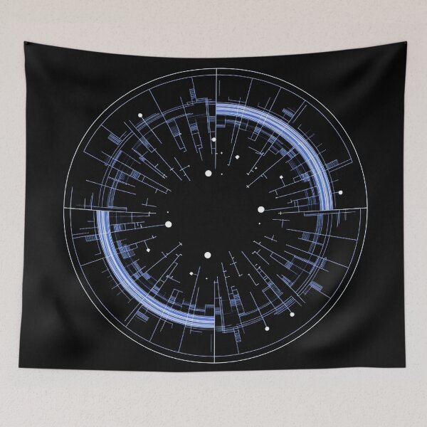 Item preview, Quantum Loop – Minimalist Sci-Fi Particle Art designed and sold by Thompika.