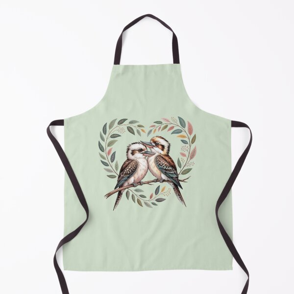 Item preview, Australian Valentine Kookaburra Couple Eucalyptus Love Heart designed and sold by Wennebabs.