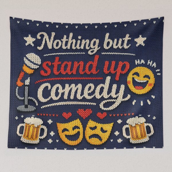 Artikelvorschau, Nothing but Stand Up Comedy – Witziges Strickmuster Design entworfen und verkauft von Mauswohn.