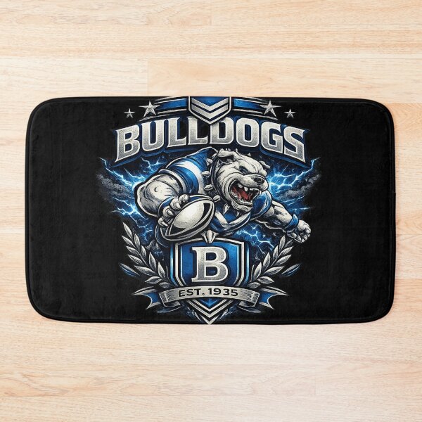 Item preview, NRL Bulldogs Fierce Mascot Rugby Fan Essential T-Shirt designed and sold by JordanInk Studio.